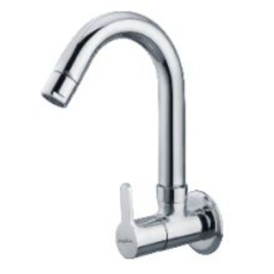 Zigma Fusion Stainless Steel Finish Sink Cock with Wall Flange ZFU 1410